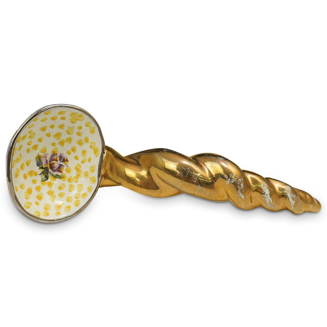 Mackenzie Childs Gilt Ceramic Spoon (1 of 3)