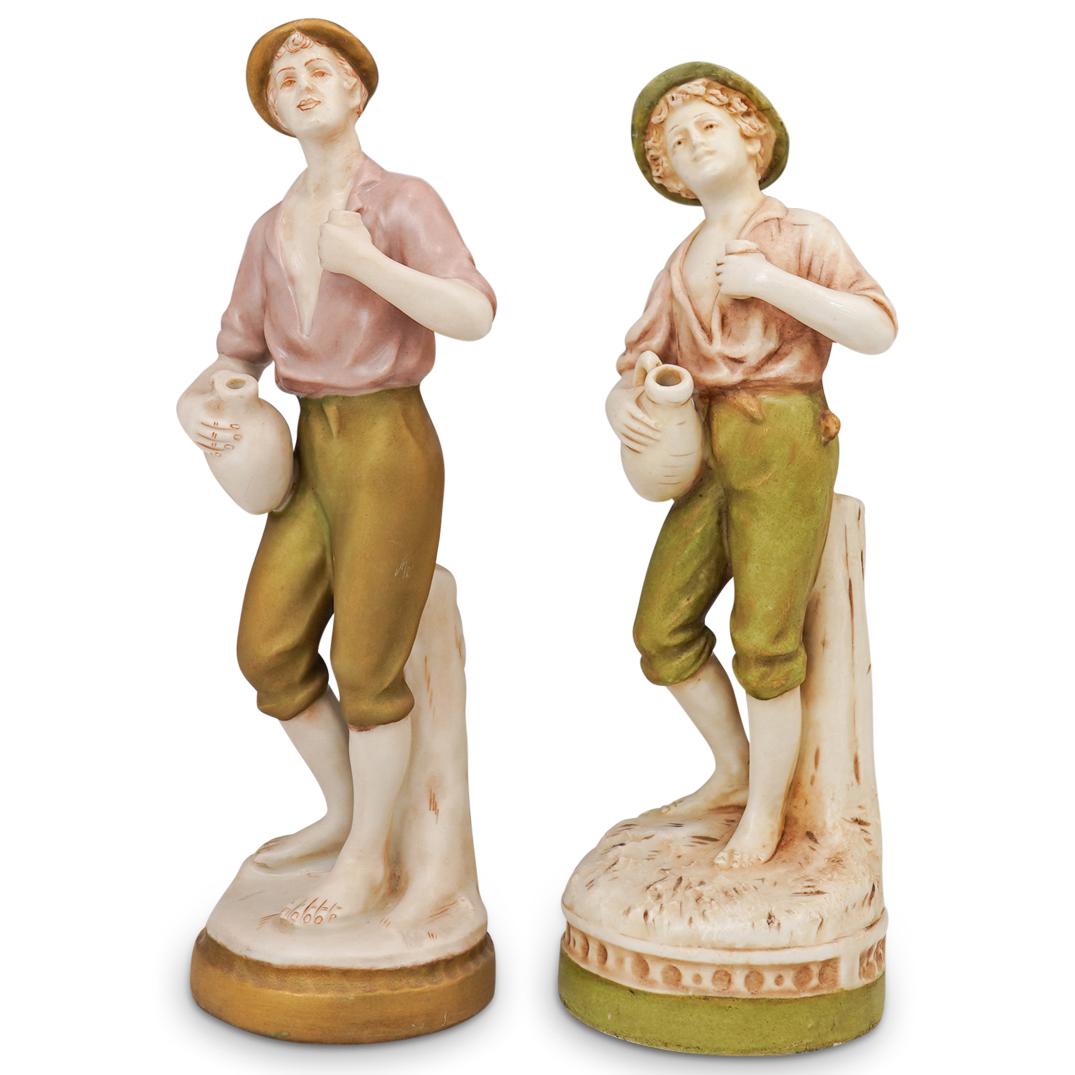 (2 Pc) Royal Dux Porcelain Figurines (1 of 3)
