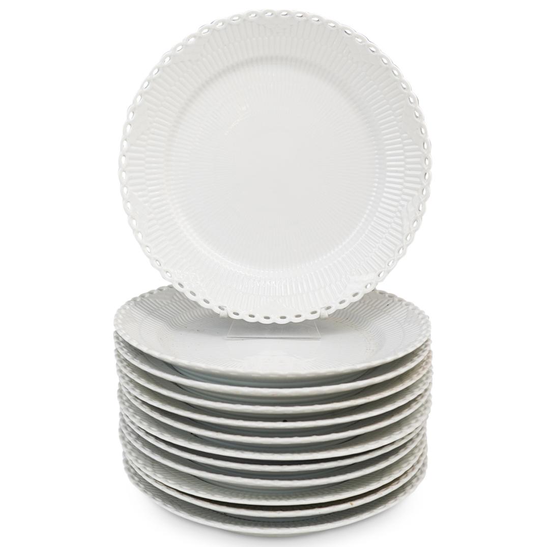 (12 Pcs) Royal Copenhagen "White Full Lace" Dinner (1 of 3)