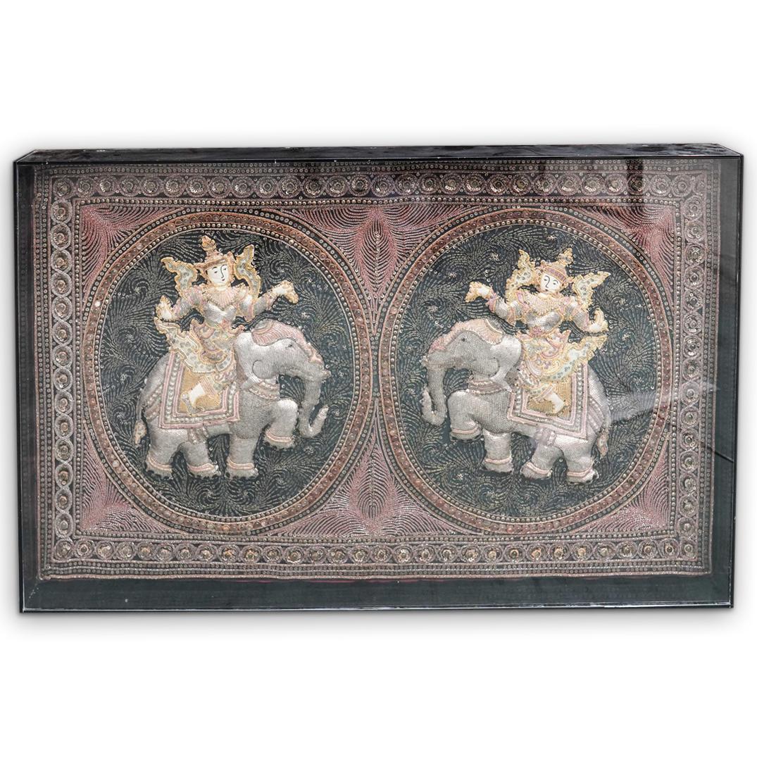 Burmese kalaga Embroidered Tapestry (1 of 3)