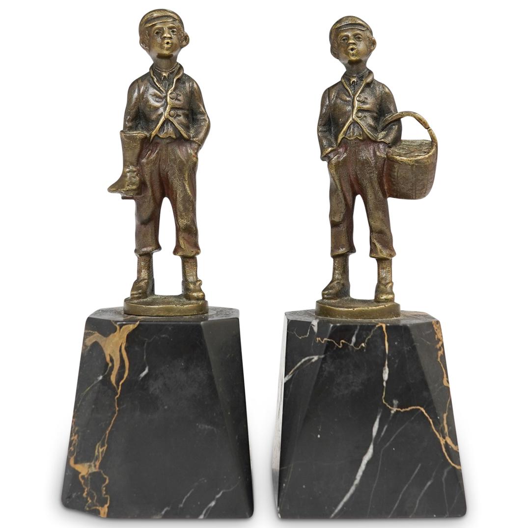 (2 Pc) After V. Szczeblewski Sculptures of Le Siffleur (1 of 4)