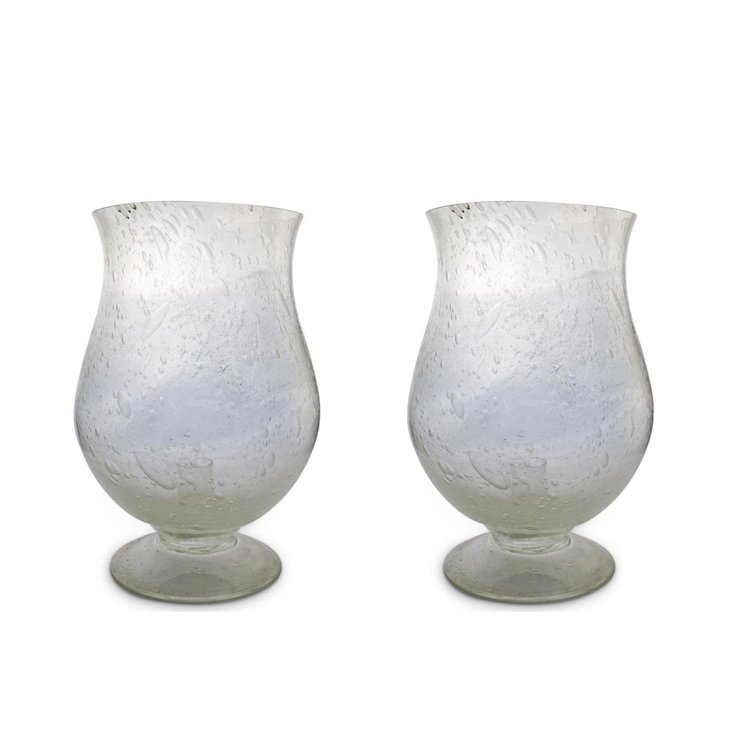 Pair Of Hurricane Glass Candle Holders (1 of 4)