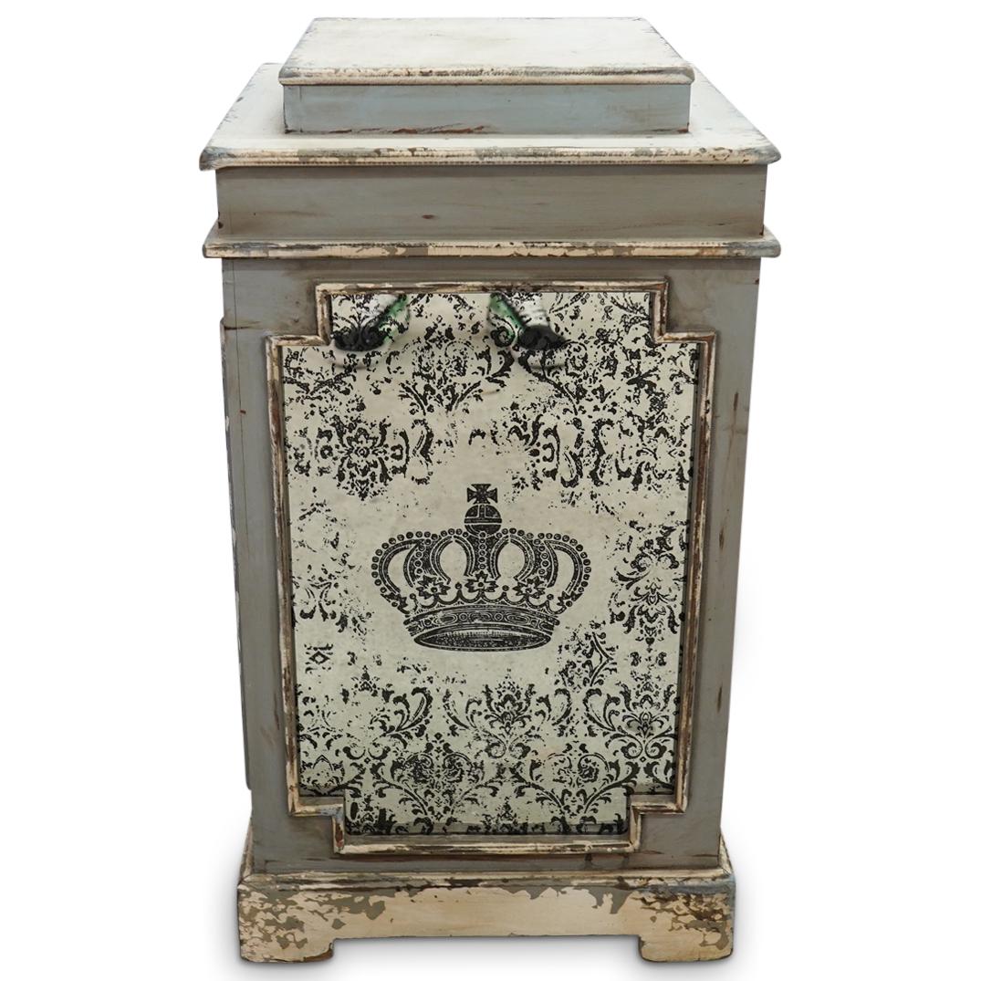 Antique Mirrored Wood Pedestal (1 of 5)