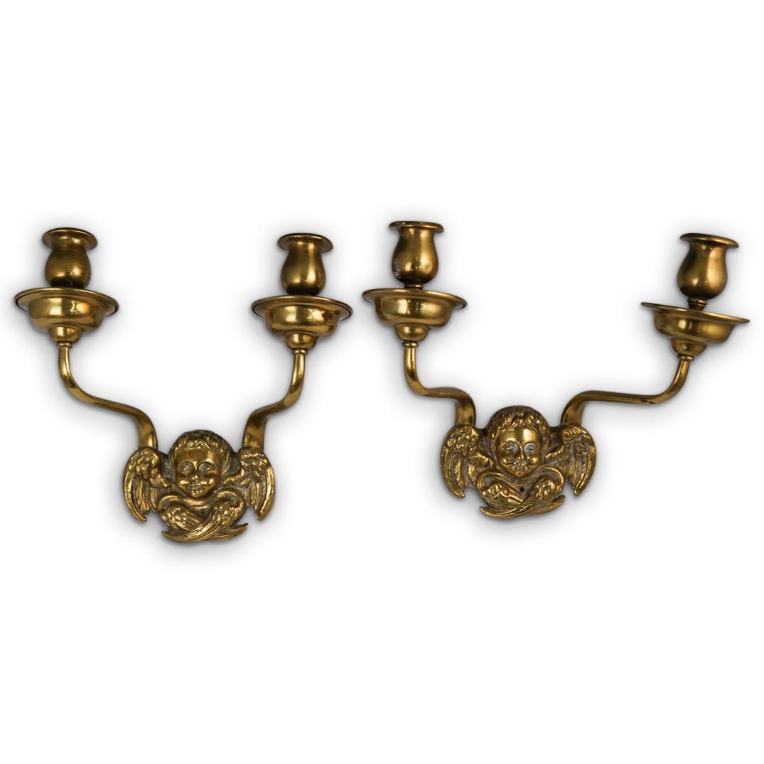 Gilt Bronze Cherub Sconces (1 of 3)
