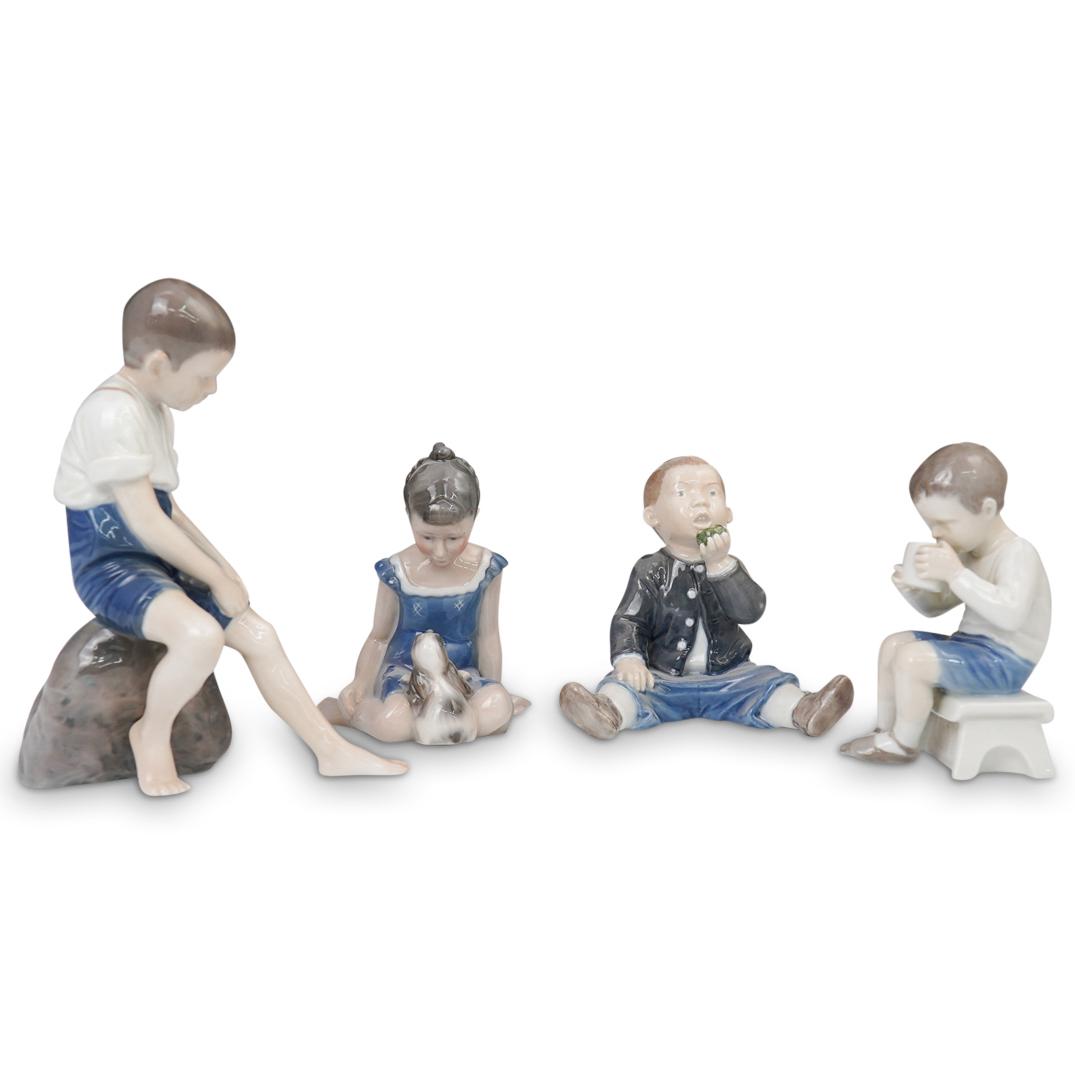 (4 Pc) Royal Copenhagen and BG Porcelain Figurines (1 of 4)