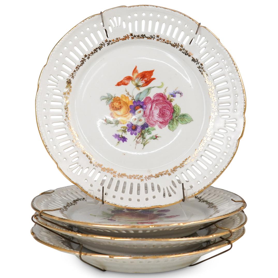 (4Pc) Schrvarzenhammer Bavaria Porcelain Fruit Plates (1 of 4)
