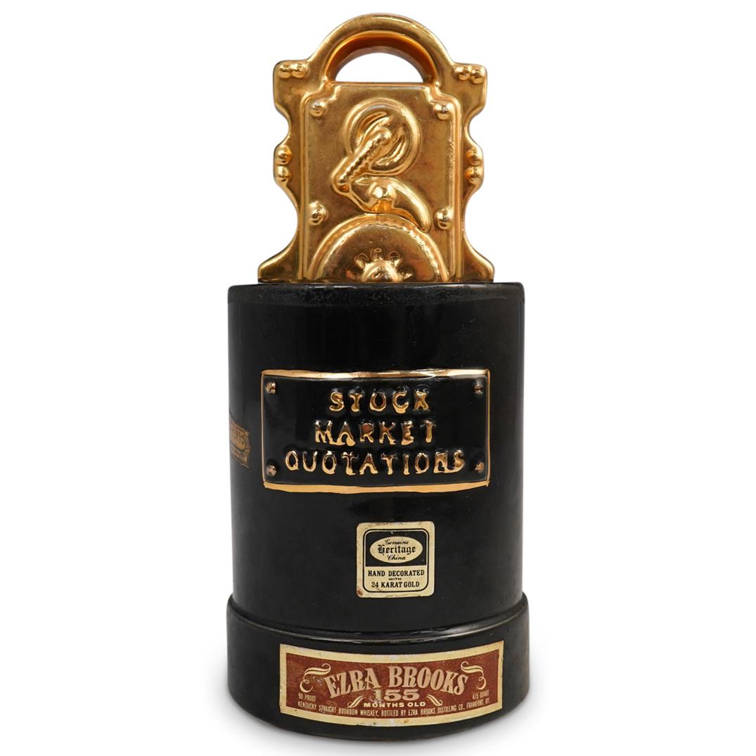 24K Decorated Ezra Brooks Whiskey Decanter (1 of 6)