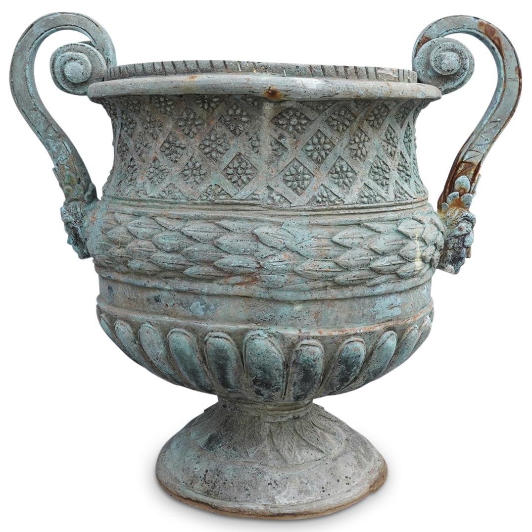 Neoclassical Cast Metal Planter (1 of 4)