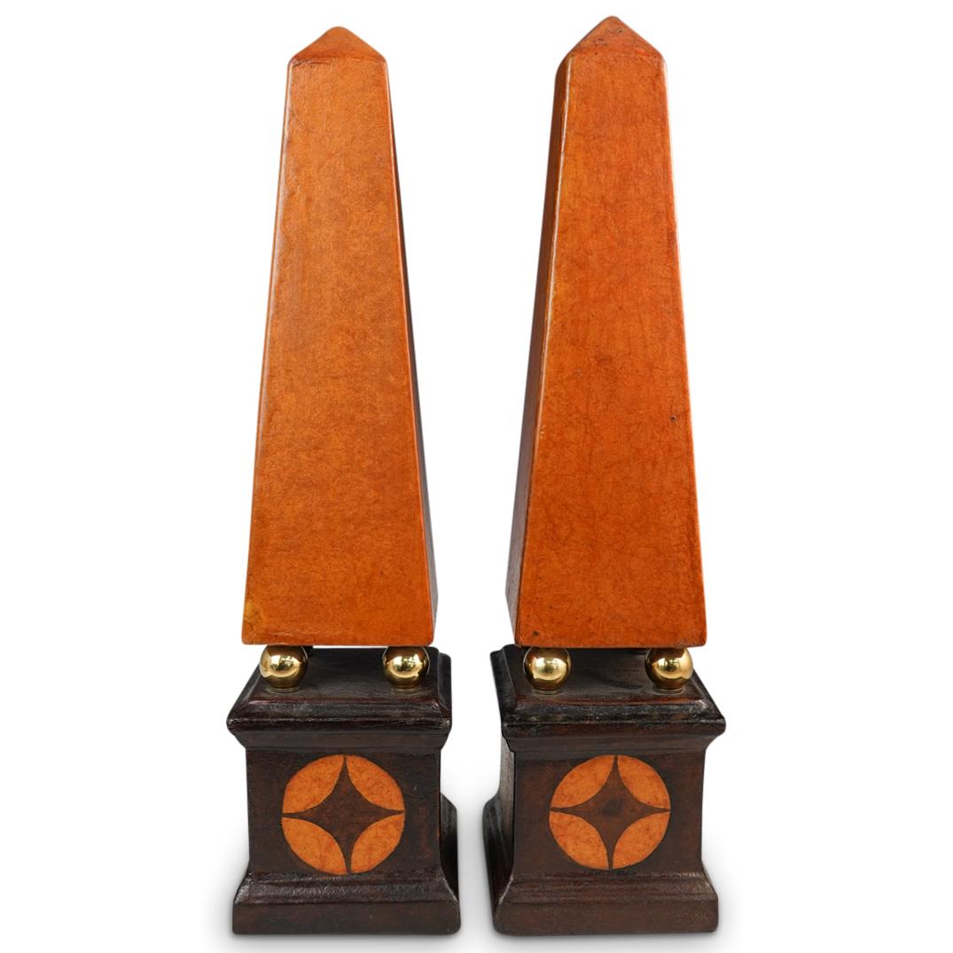 (2 Pc) Pair of Italian Ceramic Obelisks (1 of 4)