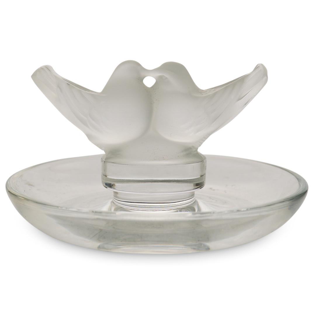 Lalique Crystal "Lovebirds" Pin Tray (1 of 3)