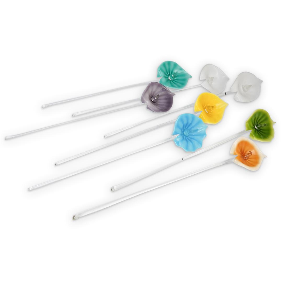 (8 Pc) Murano Blown Glass Flowers (1 of 7)