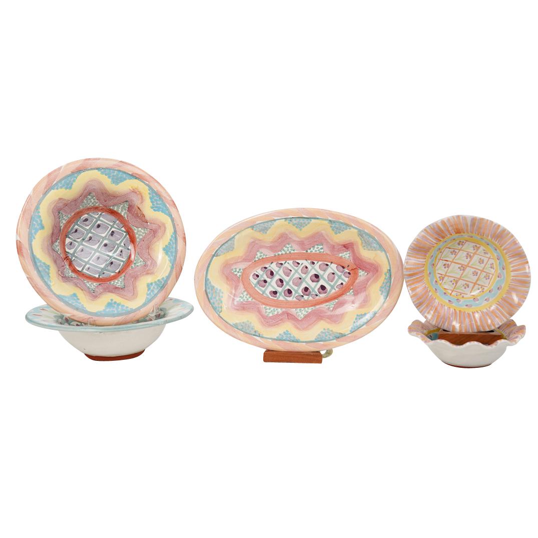 (5 Psc) MacKenzie-Childs Bowls and Plate (1 of 6)