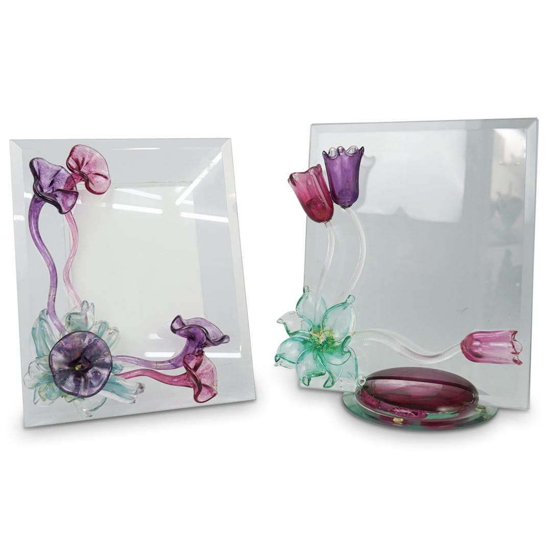 (2Pc) Murano Glass Picture Frames (1 of 4)
