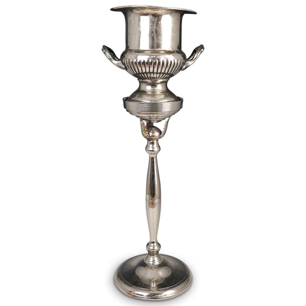 Vintage Silver Plated Ice Bucket On Stand