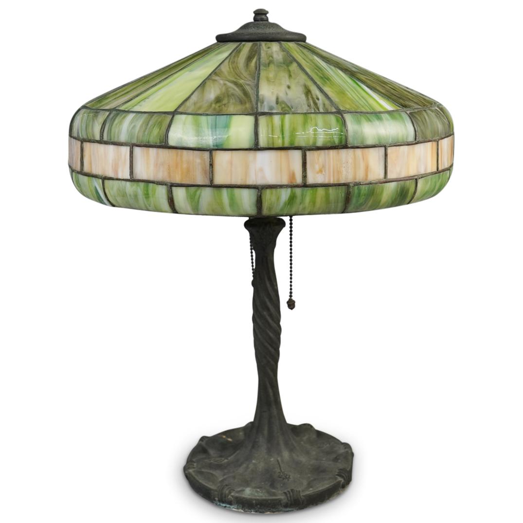 Antique Slag Glass Table lamp (1 of 5)