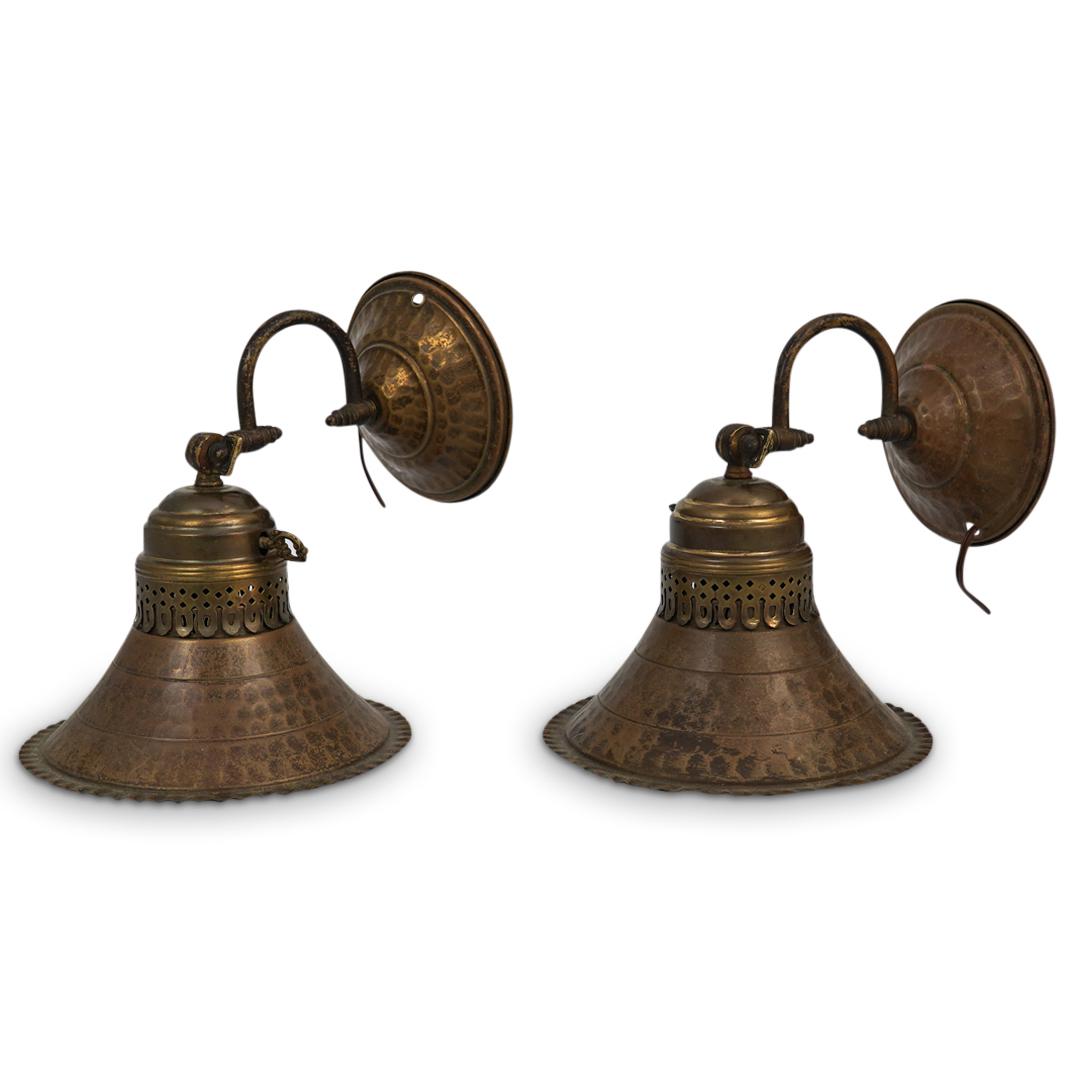 Antique Hammered Copper Wall Sconces (1 of 6)