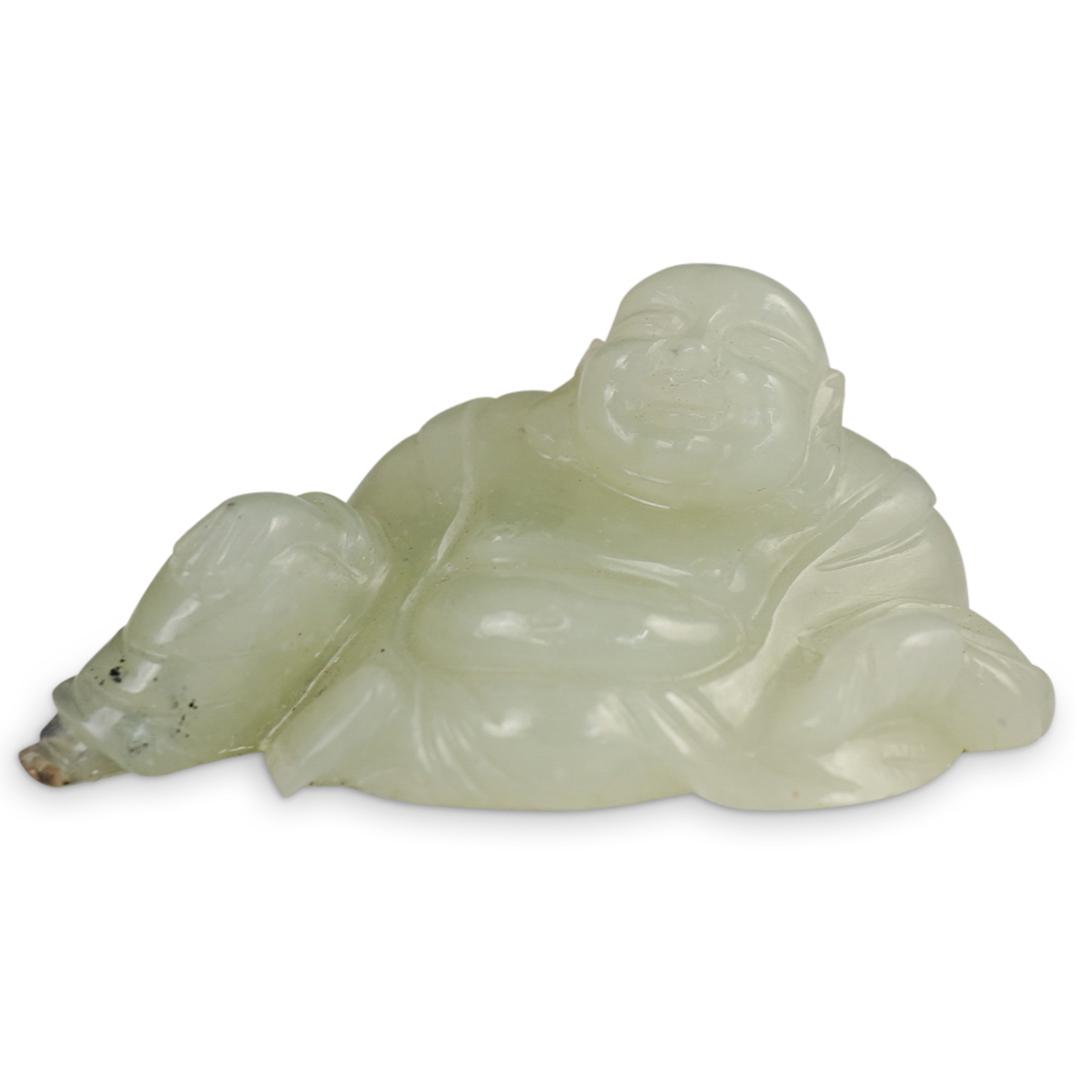 Chinese Green Jade Buddha Figure (1 of 2)
