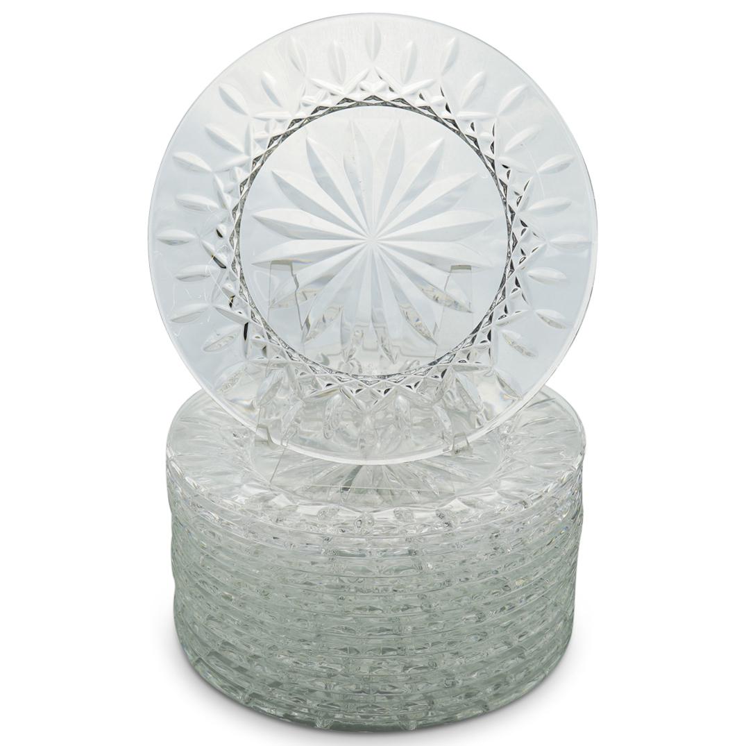 (12 Pc) Signed Waterford Lismore Cut Plates (1 of 4)