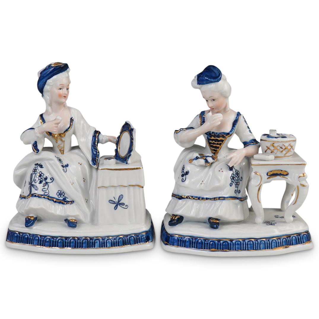 (2 Pc) KPM Porcelain Figurine Set (1 of 5)