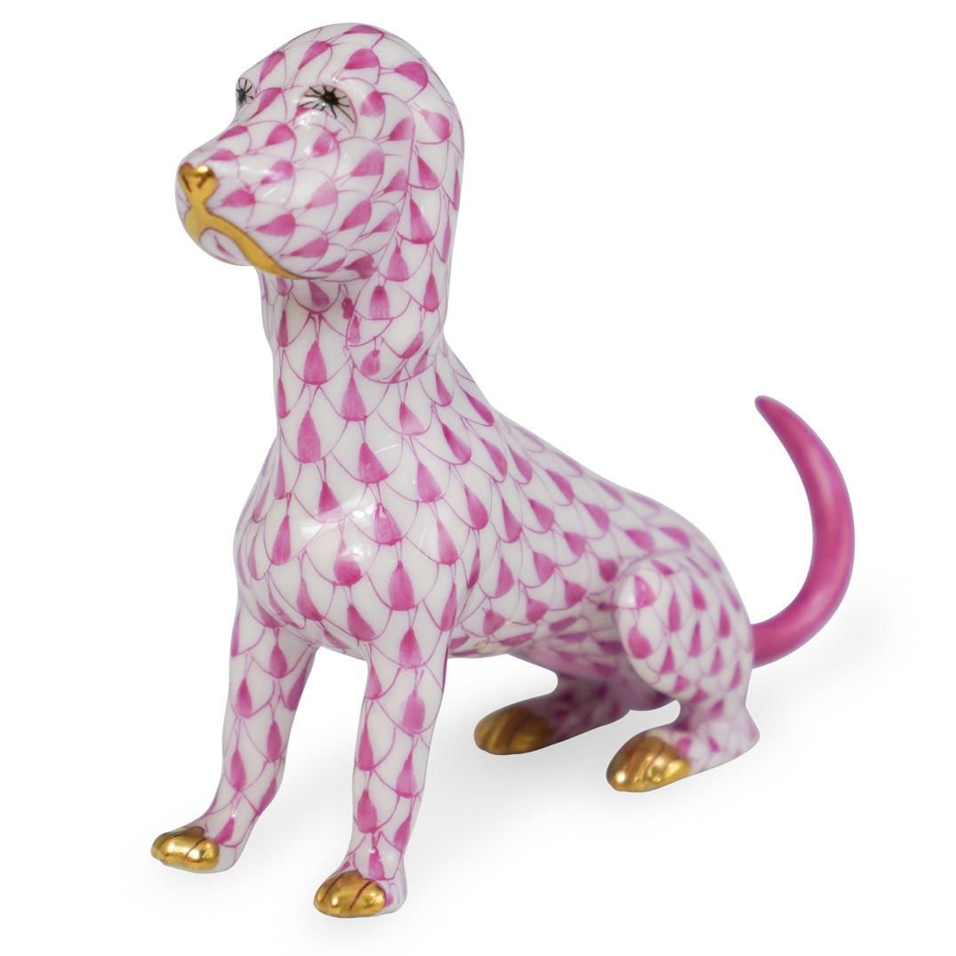 Herend Porcelain Fishnet Dog (1 of 3)