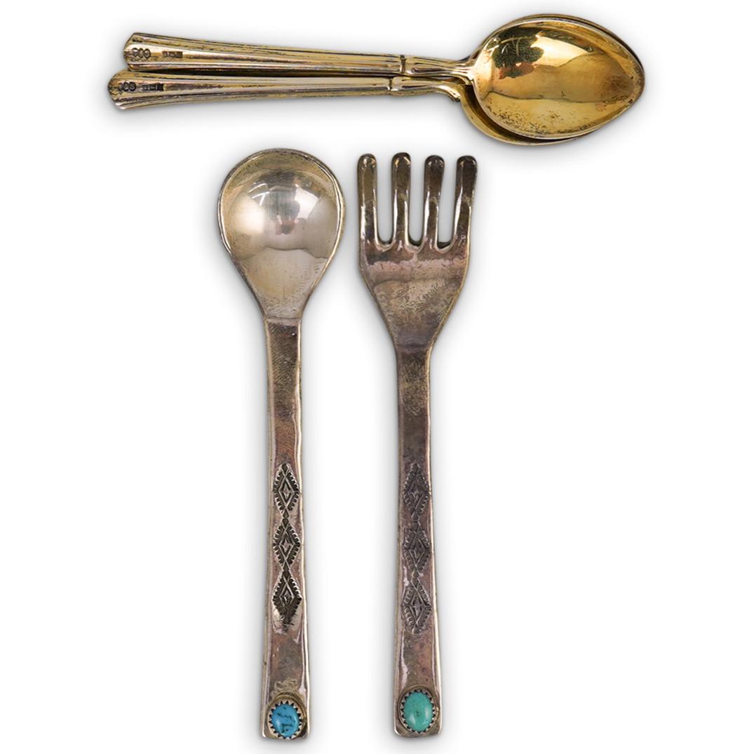 (6 Pc) Miscellaneous Sterling Spoons Set (1 of 6)
