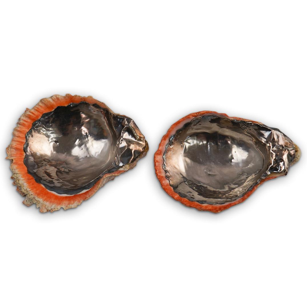 (2 Pc) Sterling Jewelry Shell Dish Set (1 of 4)