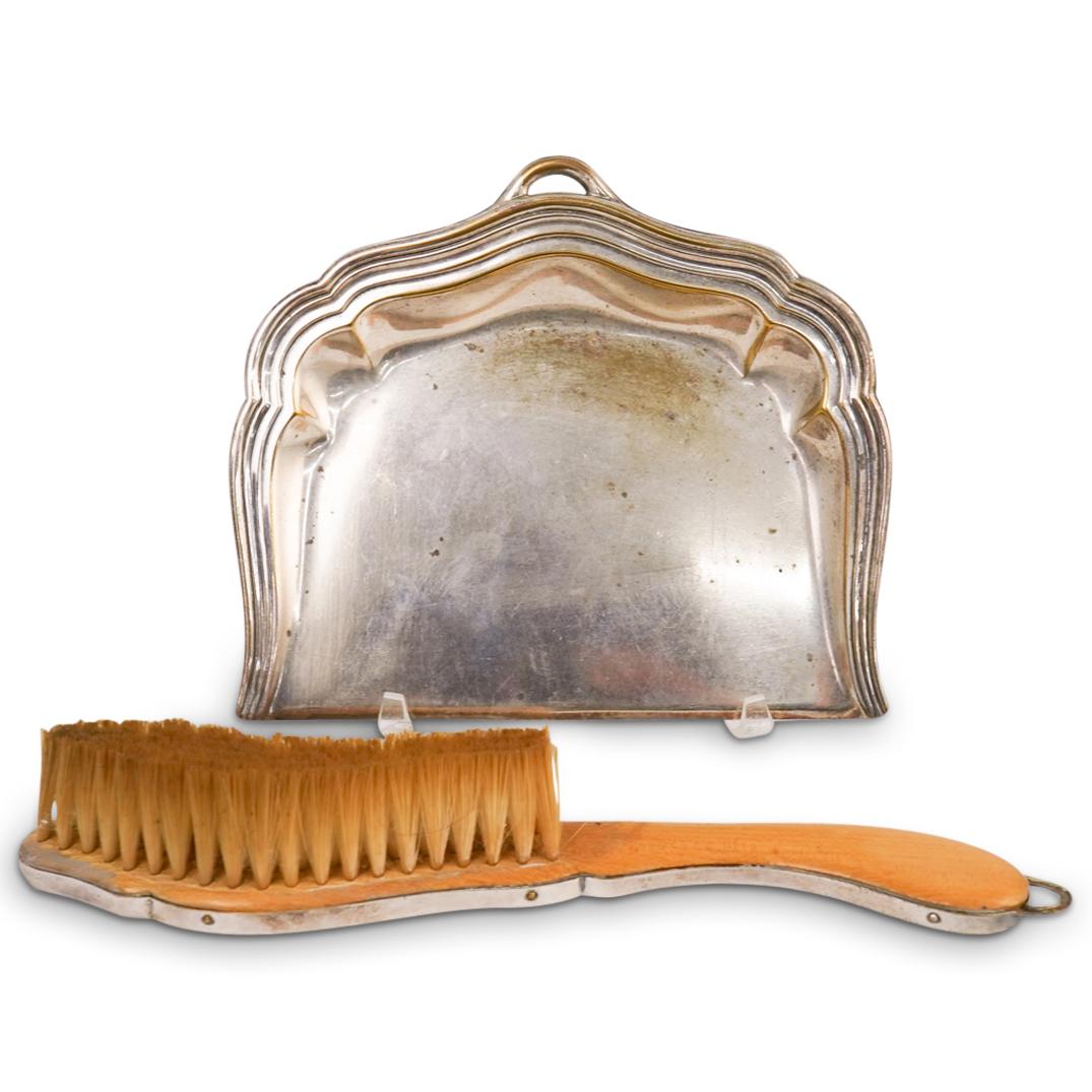 (2 Pc) Silverplate Butler Crumb Set (1 of 5)