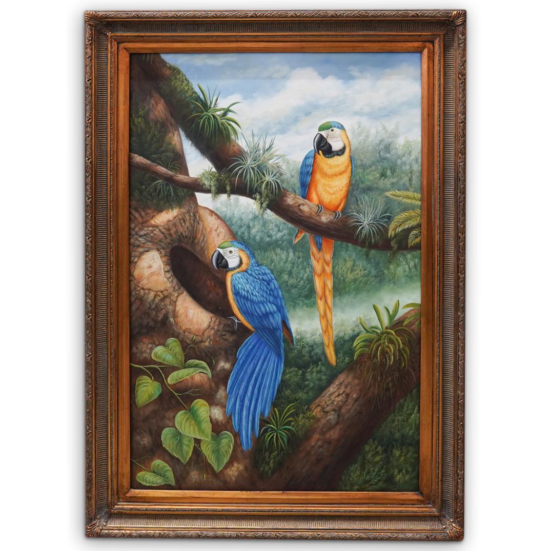 Oil On Canvas Parrot Painting (1 of 3)