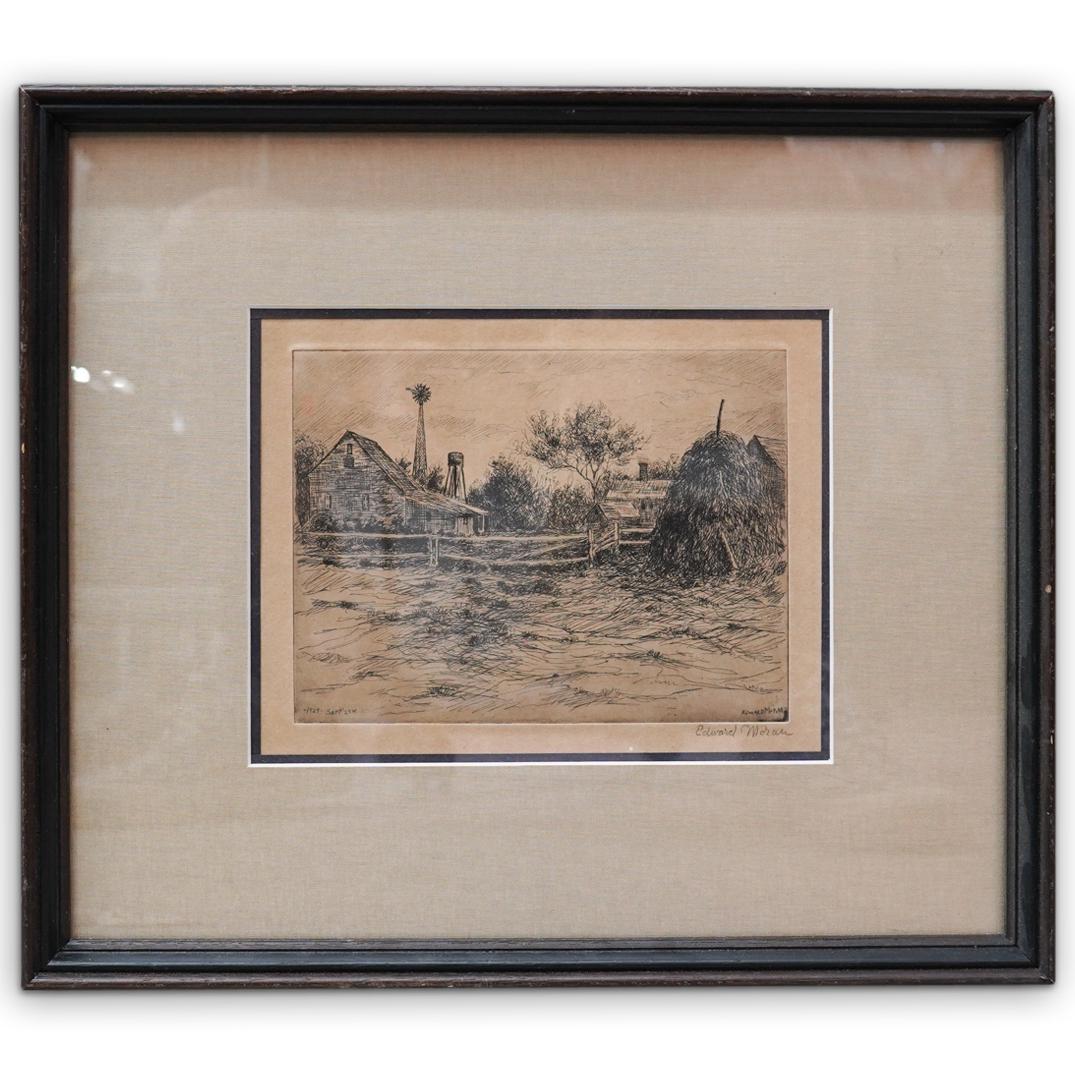 Edward Moran (1829-1901) Signed Etching (1 of 4)