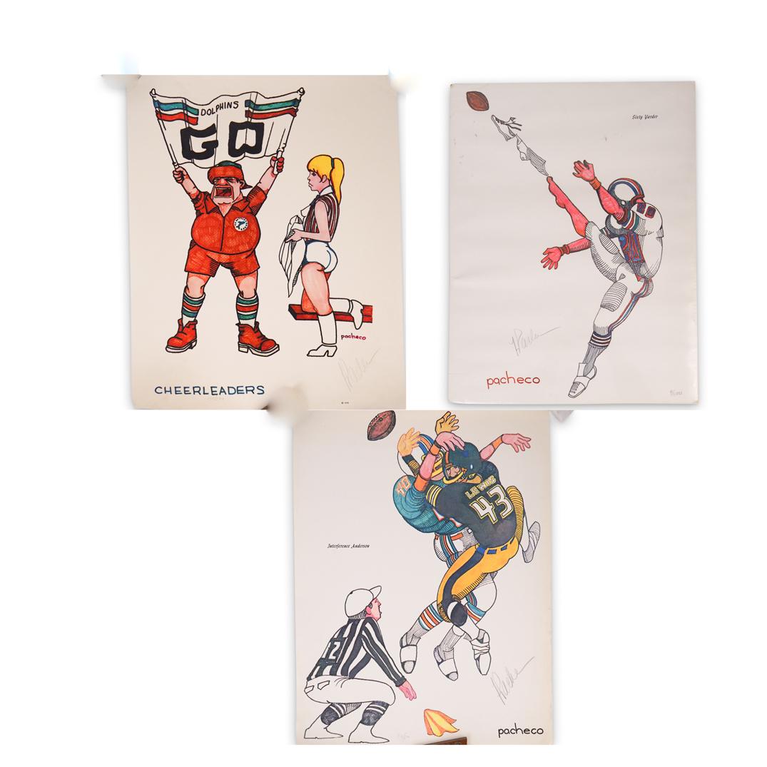 (3 Pc) Ferdie Pacheco Signed Art Prints (1 of 13)