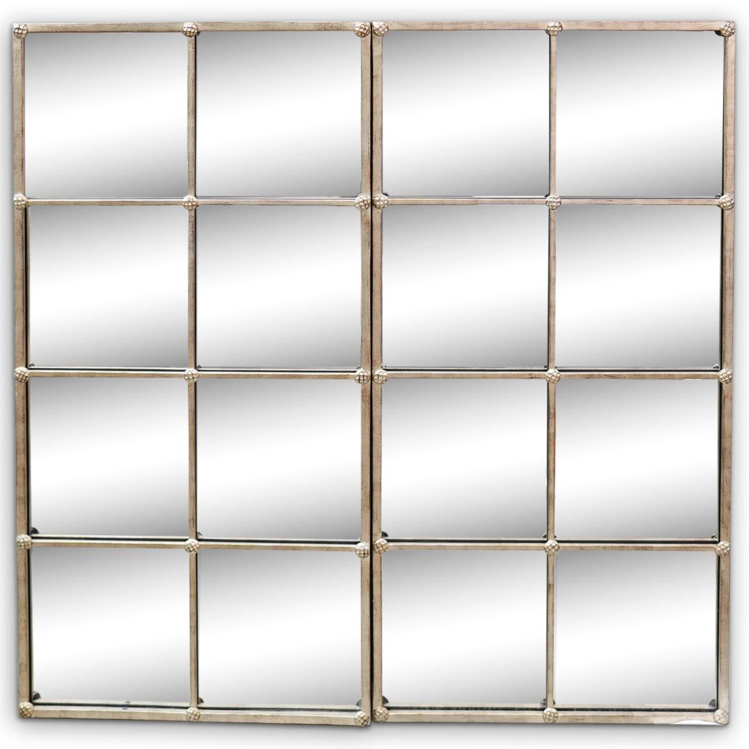 (2 Pc) Ballard Designs Eight Panel Mirrors (1 of 4)