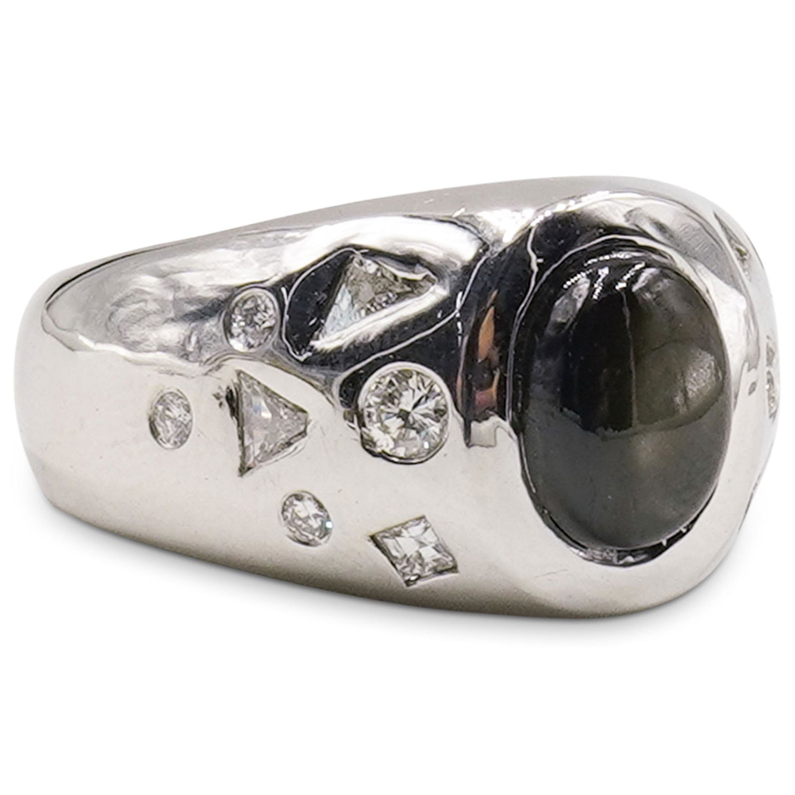 14k Gold, Star Sapphire and Diamond Ring (1 of 4)