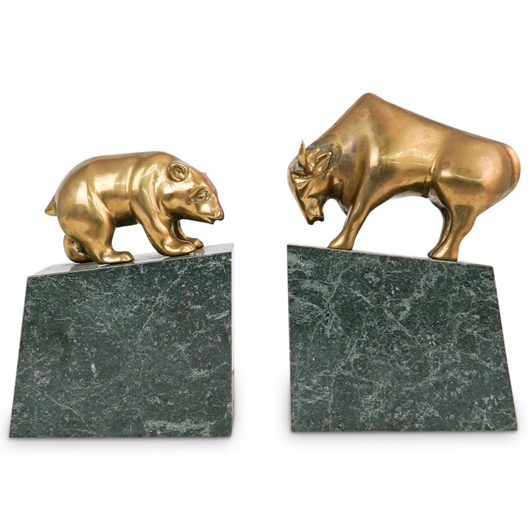 Pair Of Bull & Bear Bookends (1 of 4)