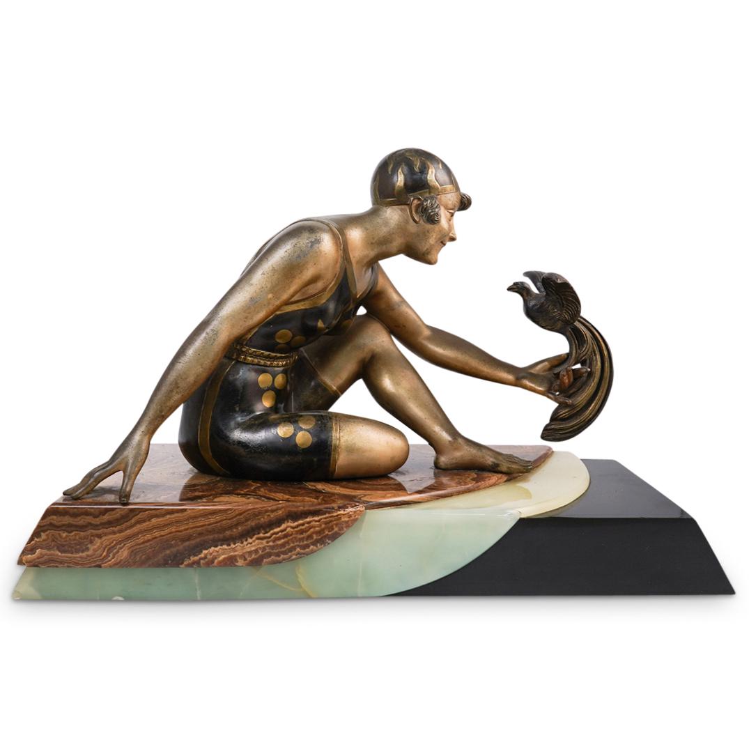 Art Deco Women & Bird Statue (1 of 6)