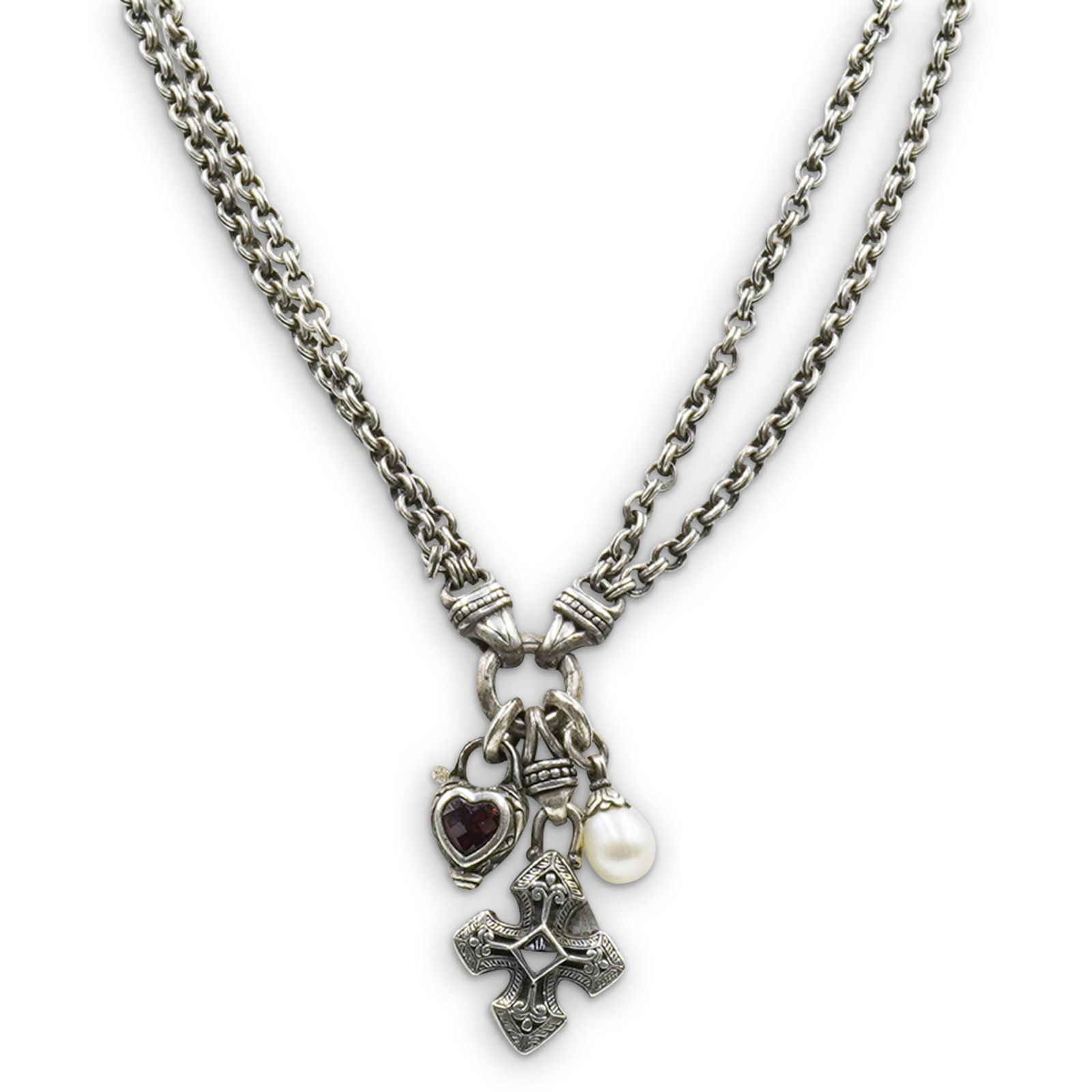 Scott Kay Sterling Silver Charm Necklace (1 of 4)