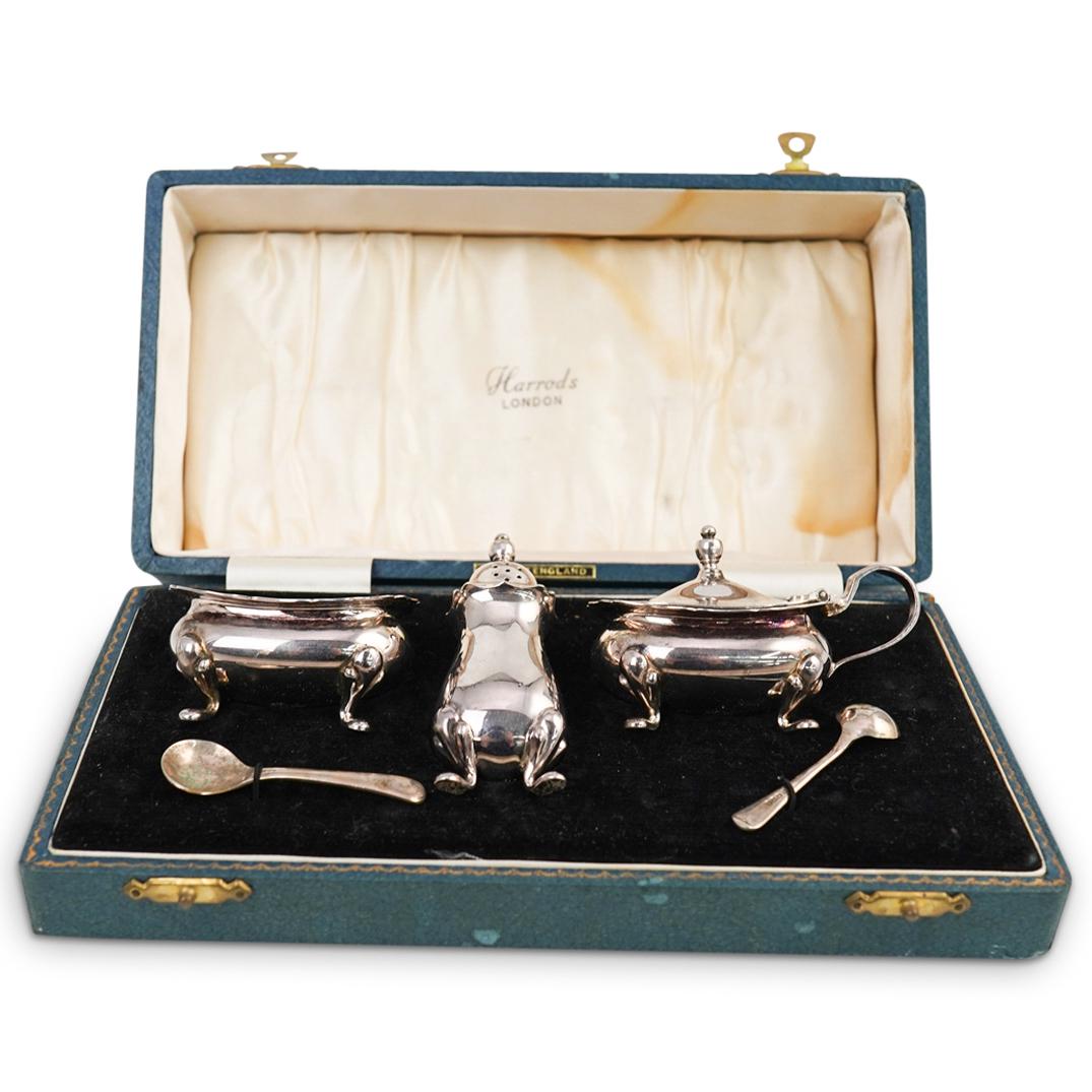 (5 Pc) Vintage English Silver Plated Condiment Set (1 of 9)