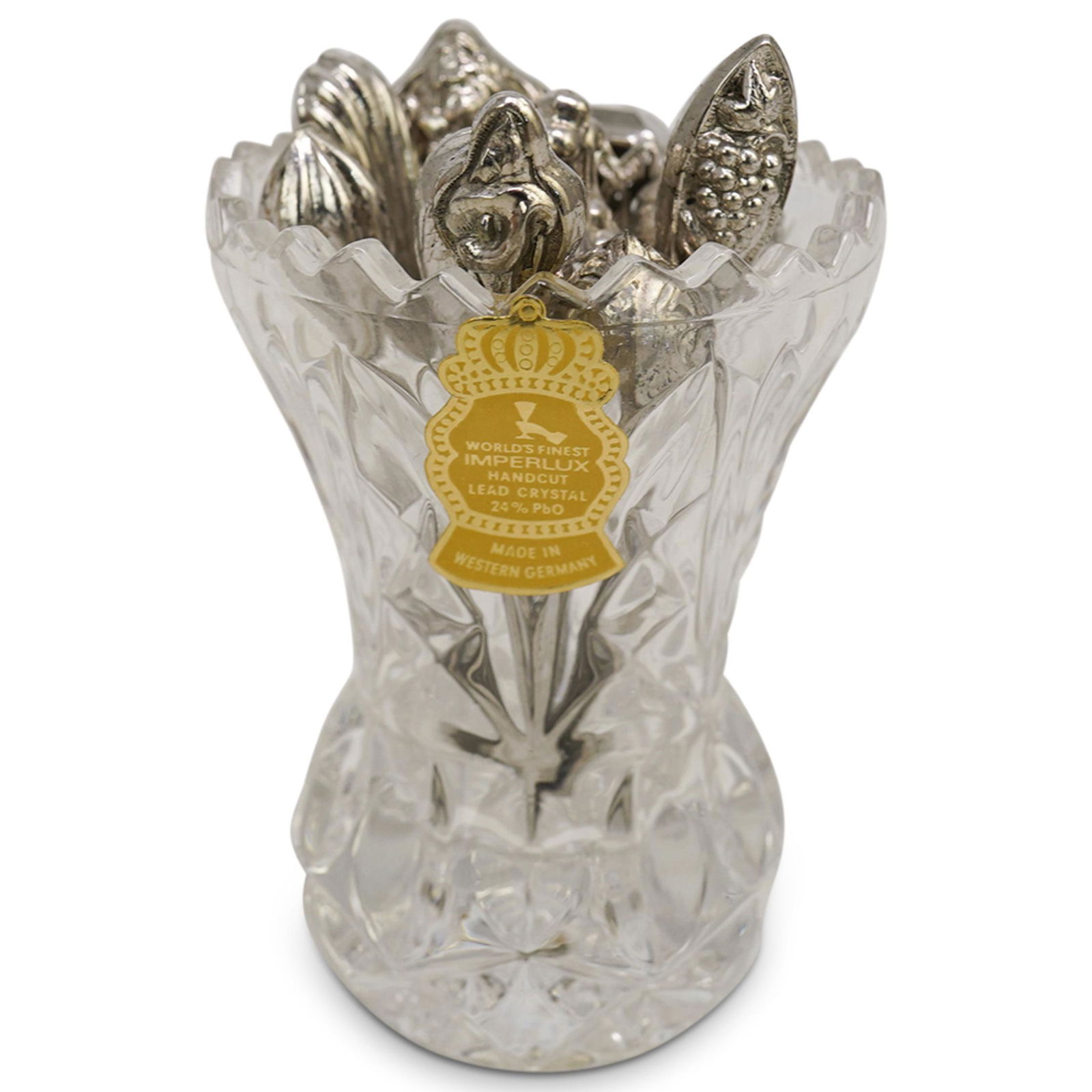 (11 Pc) Imperlux Glass and Sterling Toothpick Set (1 of 3)