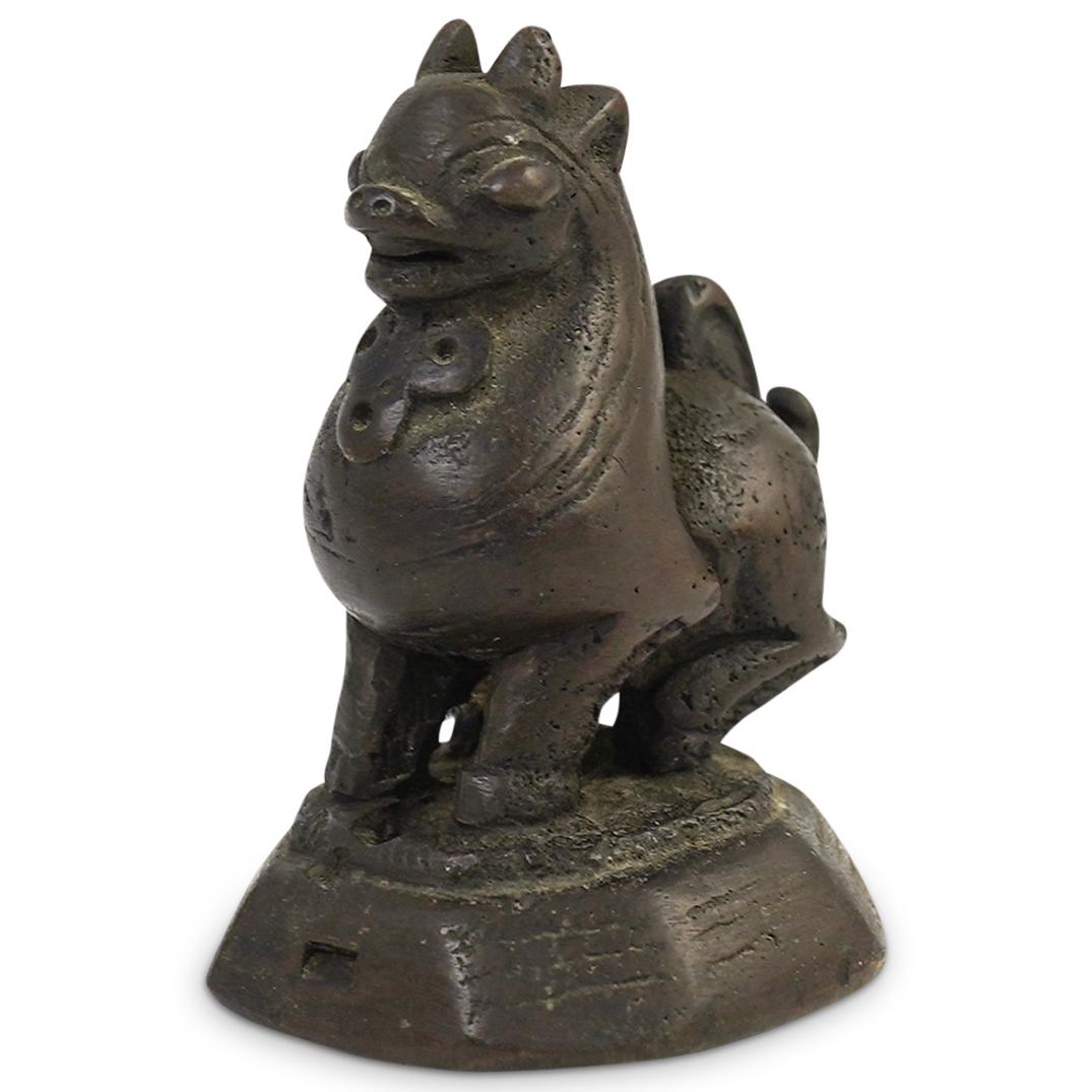 Antique Foo Dog Opium Weight Bronze (1 of 4)