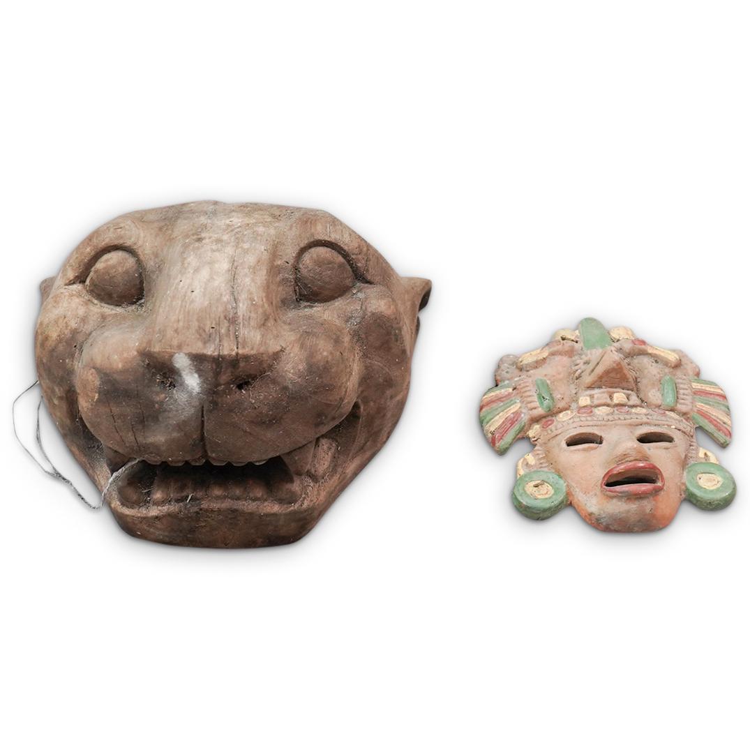 (2Pc) Mayan Style Masks (1 of 2)