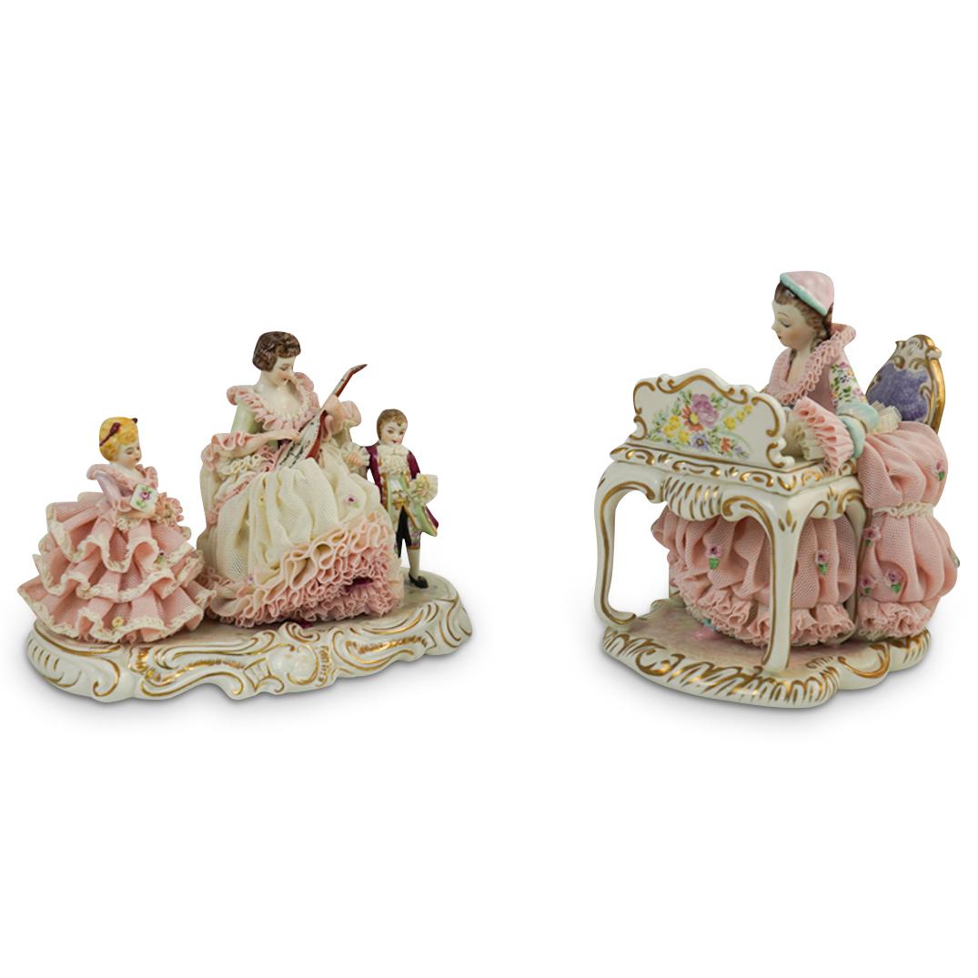 (2 Pc) Dresden Porcelain Groups (1 of 6)