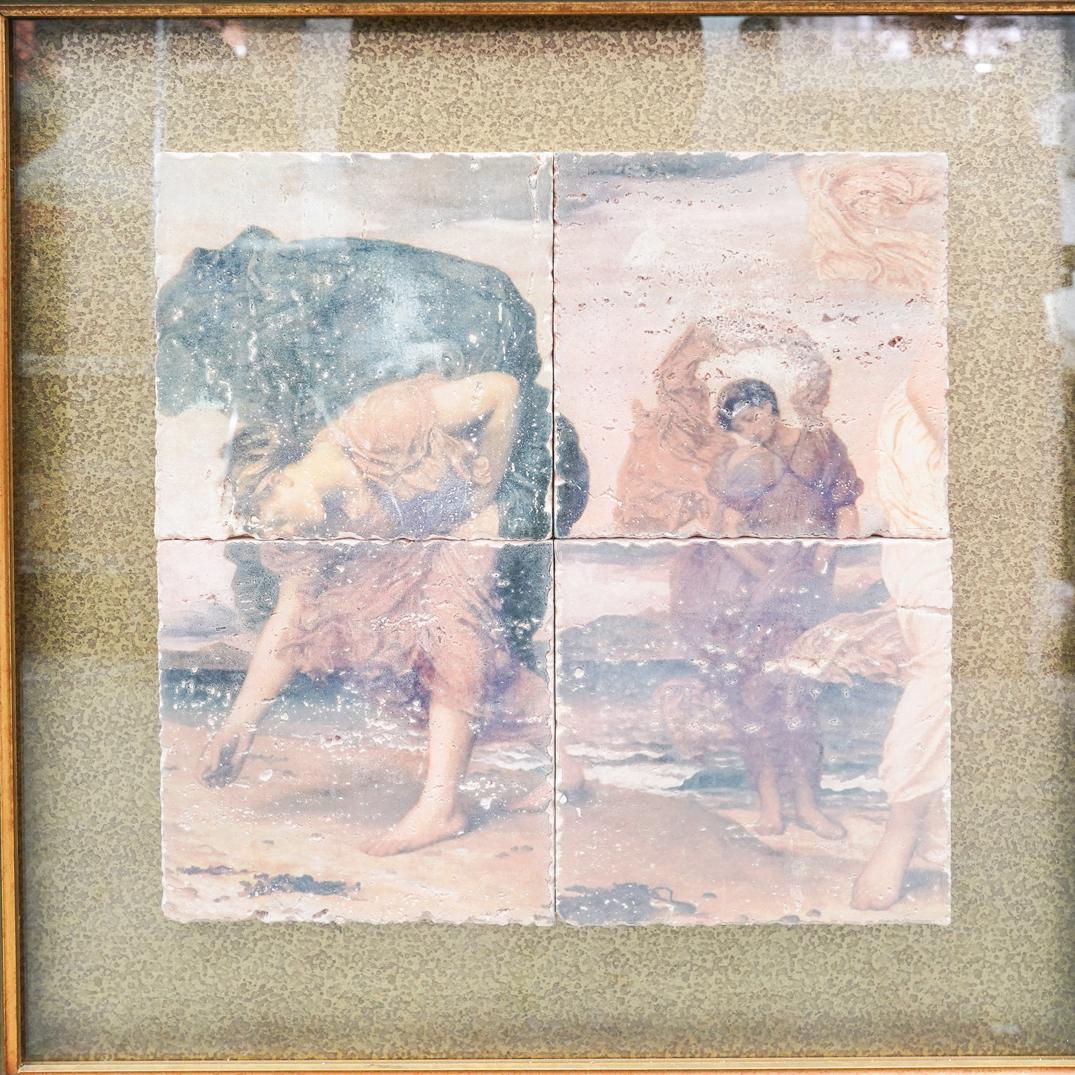Italian Framed Painted Tiles (1 of 1)