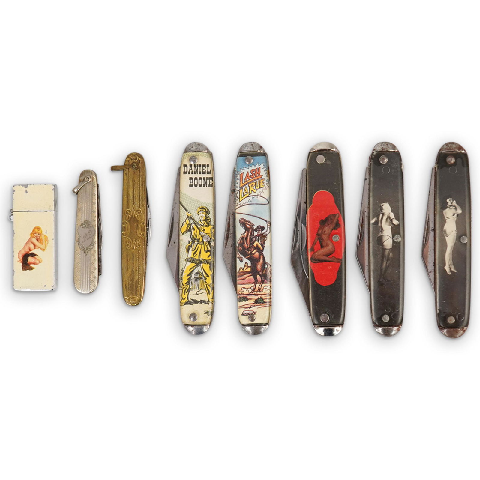 (8 Pc) Vintage Pocket Knives / Lighter Grouping (1 of 4)