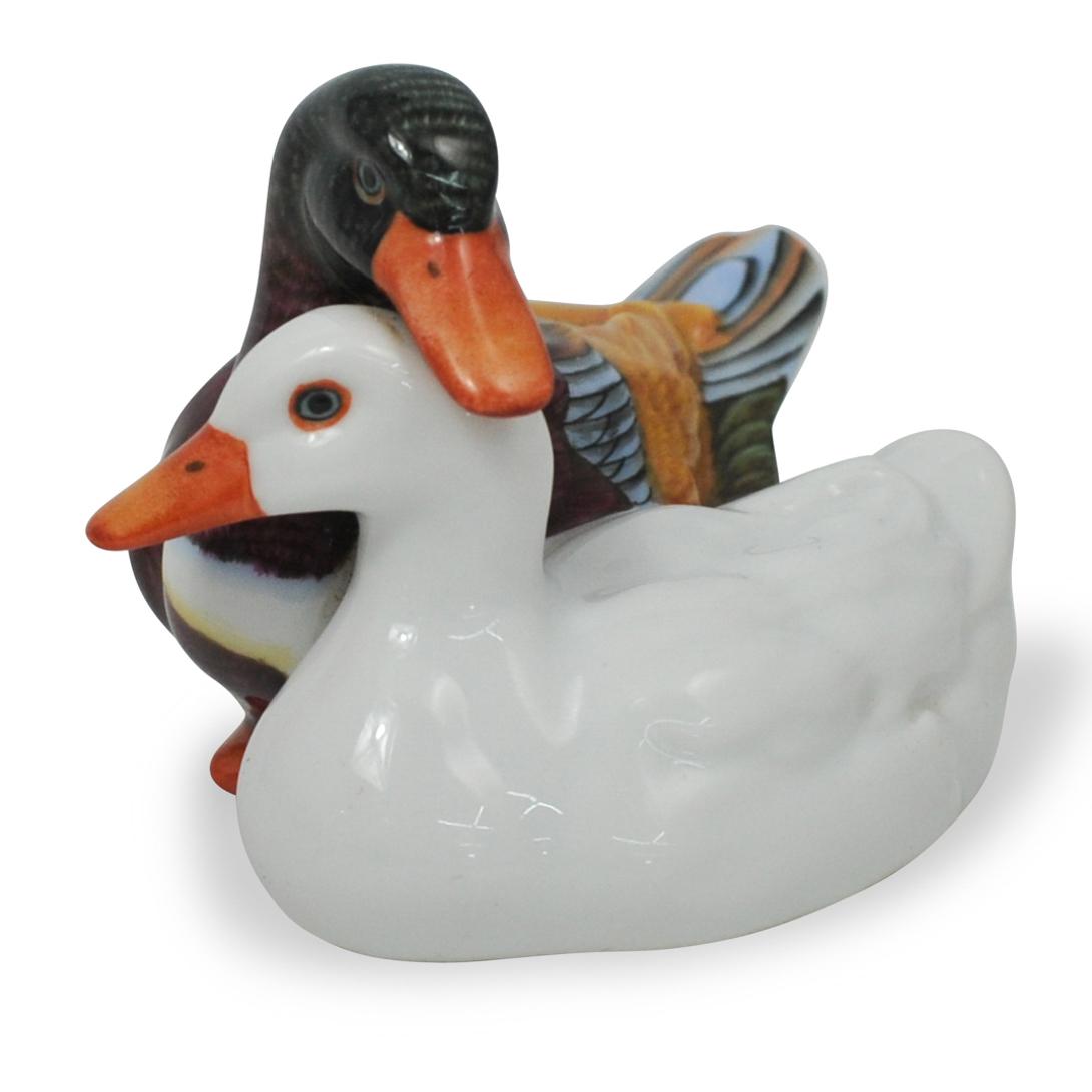 Herend Porcelain Double Duck Figurine (1 of 4)