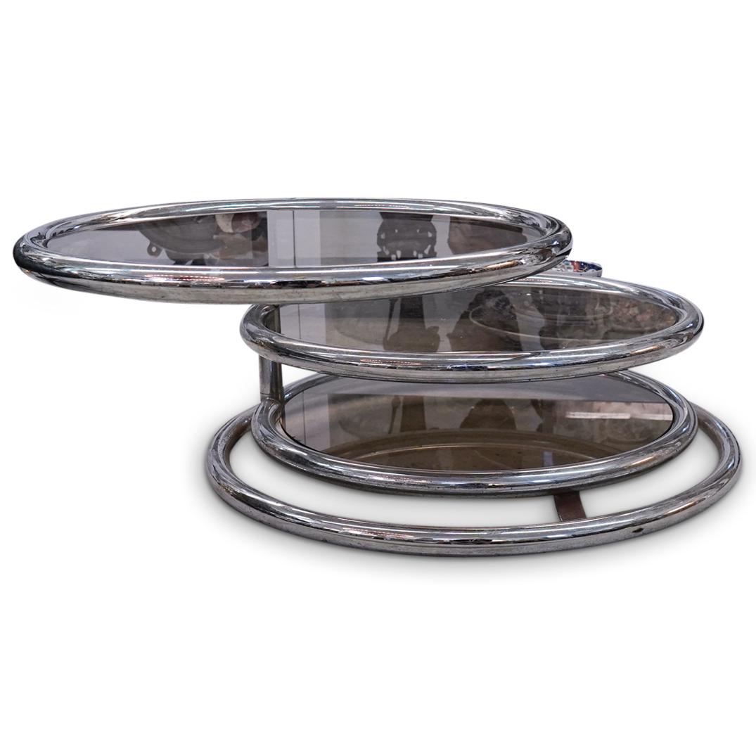 Milo Baughman Circular Swivel Coffee Table (1 of 4)