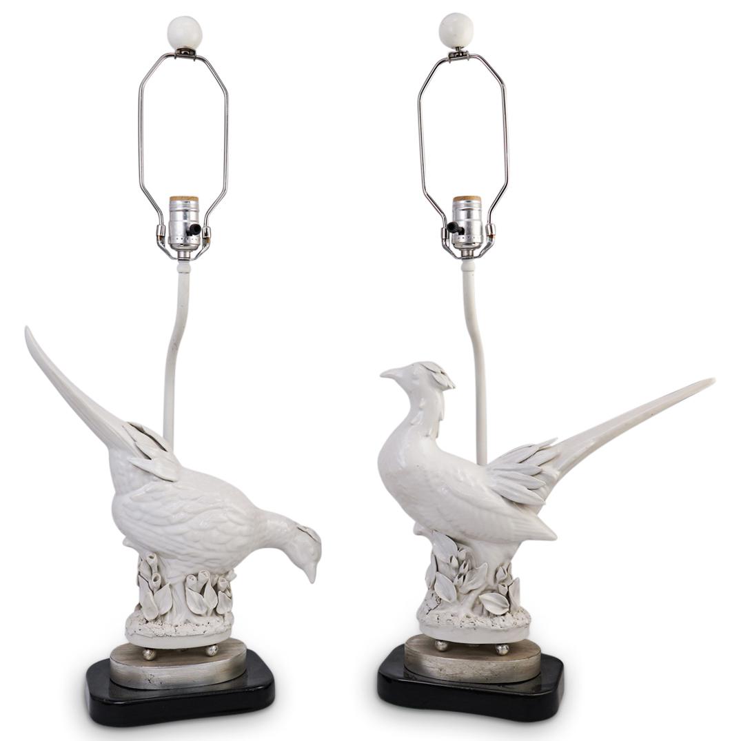 (2 Pc) Mid-Century Blanc De Chine Lamps (1 of 6)