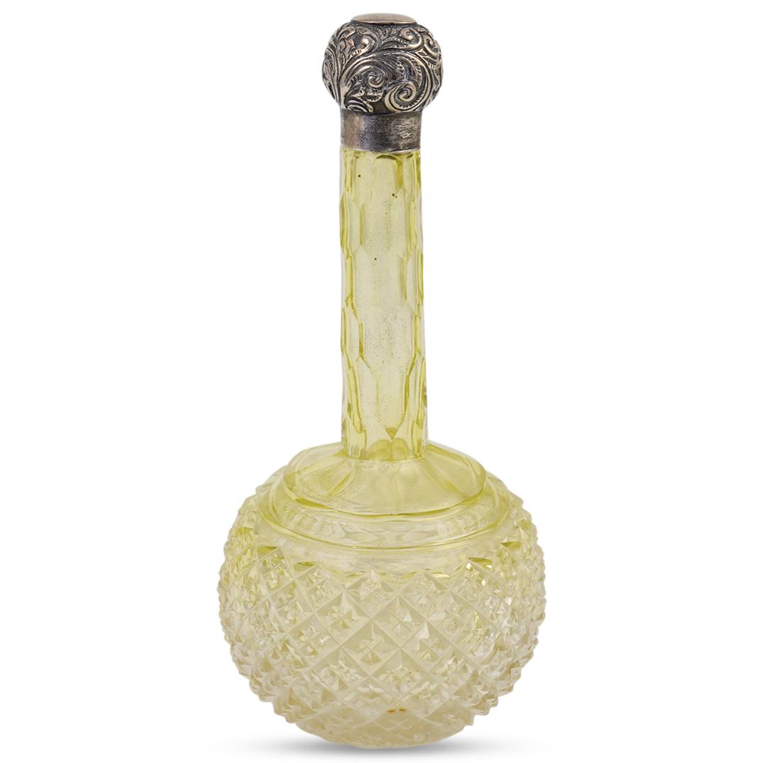 English Sterling Silver & Crystal Bottle (1 of 3)