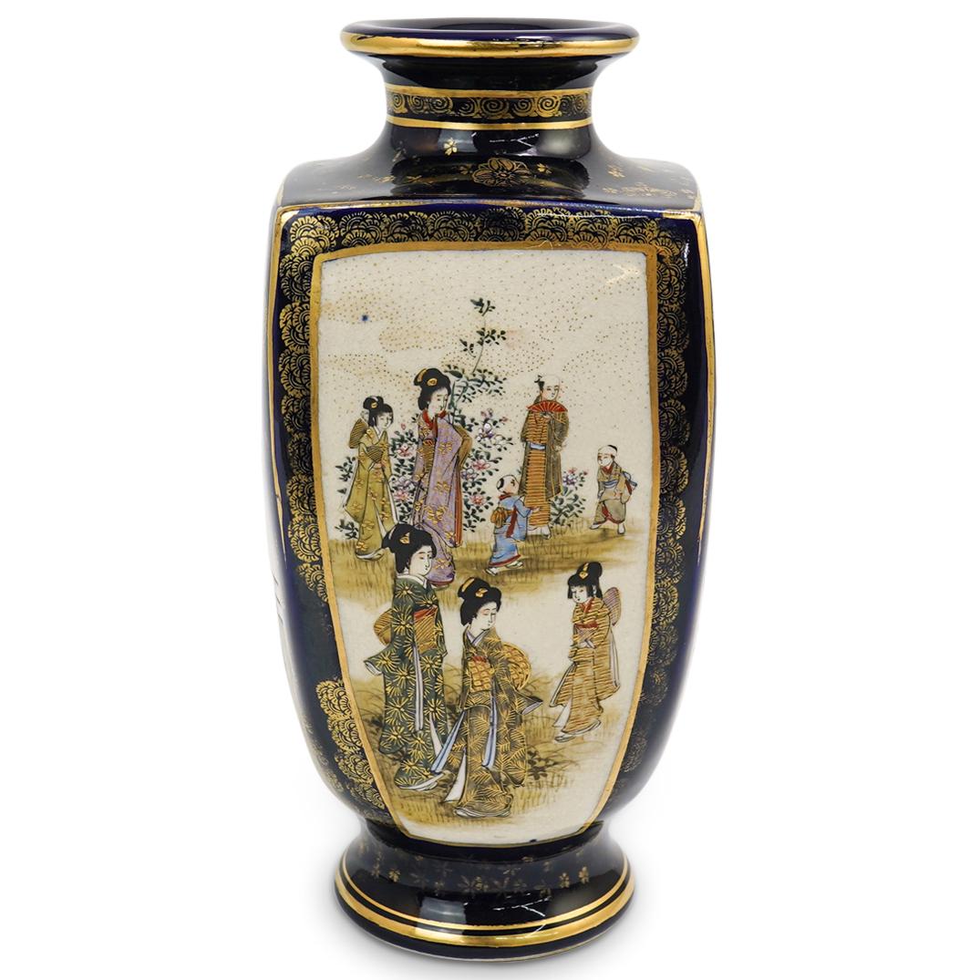 Japanese Satsuma Porcelain Vase (1 of 5)