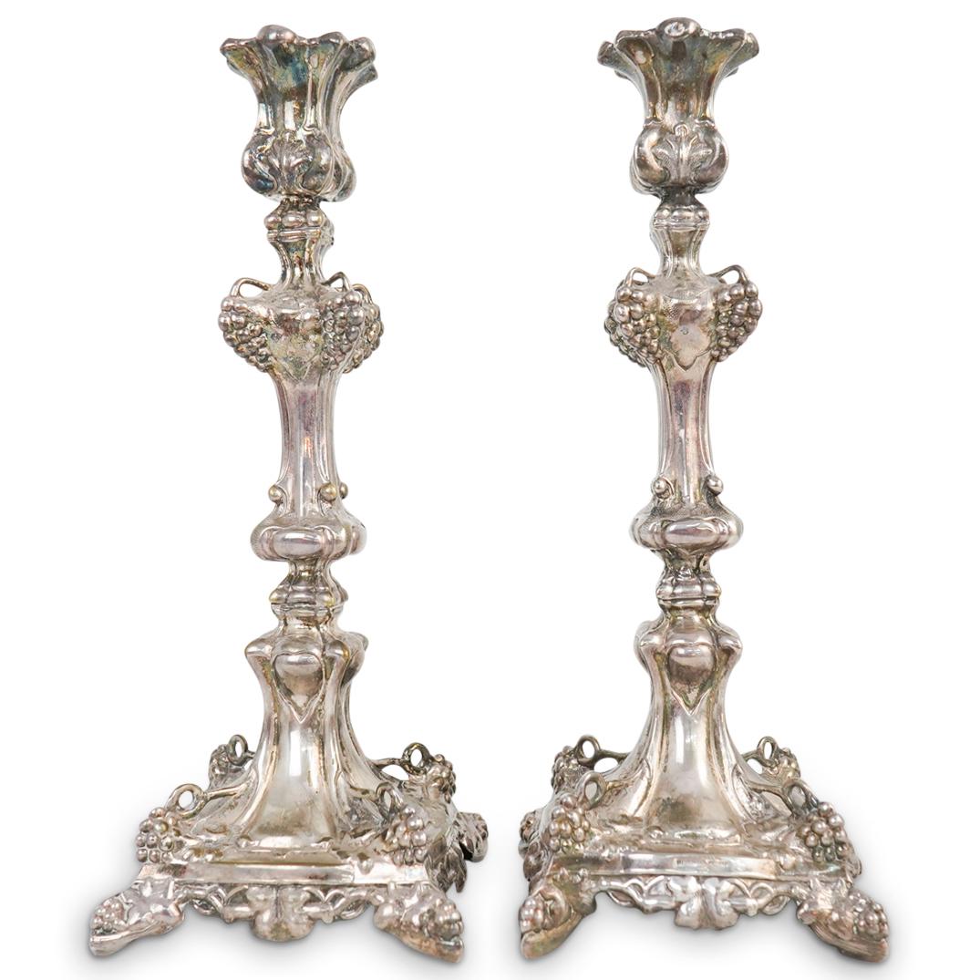 Antique Sterling Silver Candlesticks (1 of 3)