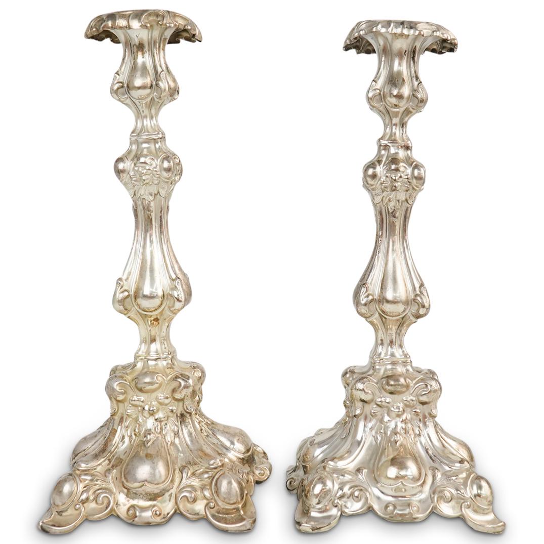 Antique Sterling Silver Candlesticks (1 of 2)