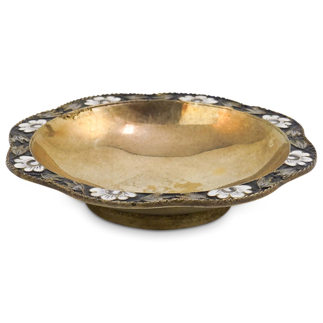 Russian Sterling Silver & Enamel Dish (1 of 4)